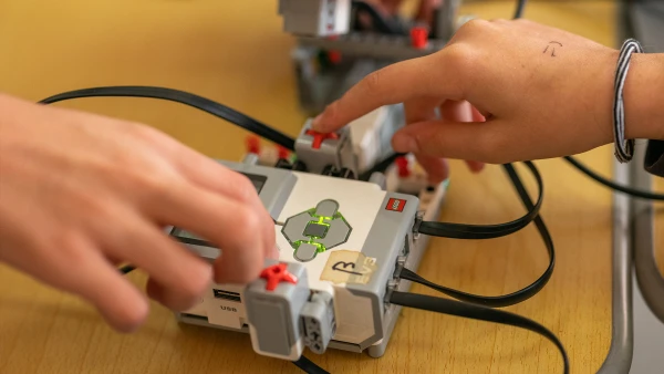 WellSpring Private School Secondary students working on robotics project