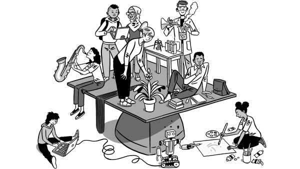 Illustration representing the concept of learning WellSpring Private School values