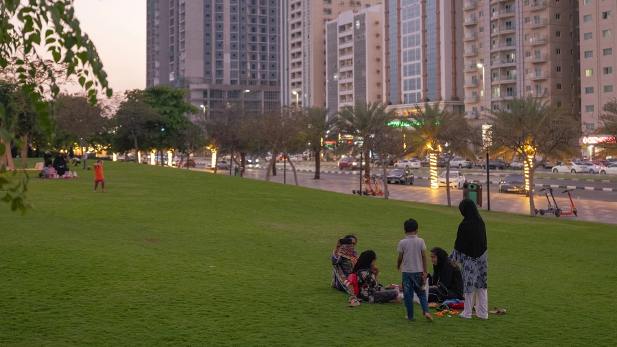 WellSpring Private School values families picnicking on cornice in green grass nearby