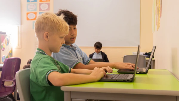 online WellSpring Private School safety is also important for students on laptops